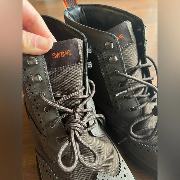 NWOT Swims Barry Brogue High Boots Brown men’s Size US 9 rain boots - Picture 13 of 14